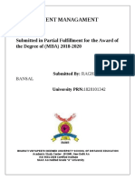 Event Managament: Submitted in Partial Fulfillment For The Award of The Degree of (MBA) 2018-2020