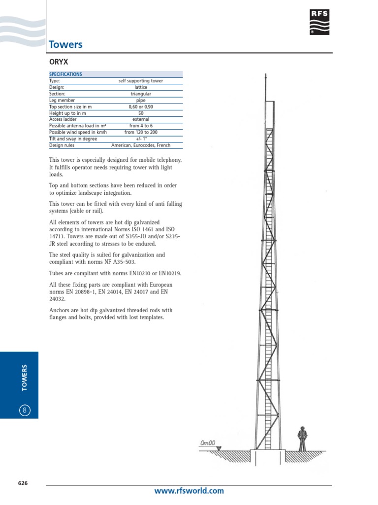 Towers Specifications 626-636 PDF | PDF | Screw | Pipe (Fluid Conveyance)