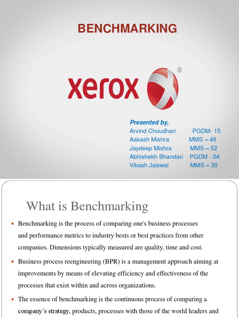 Xerox Benchmarking Case Study | PDF | Benchmarking | Competition