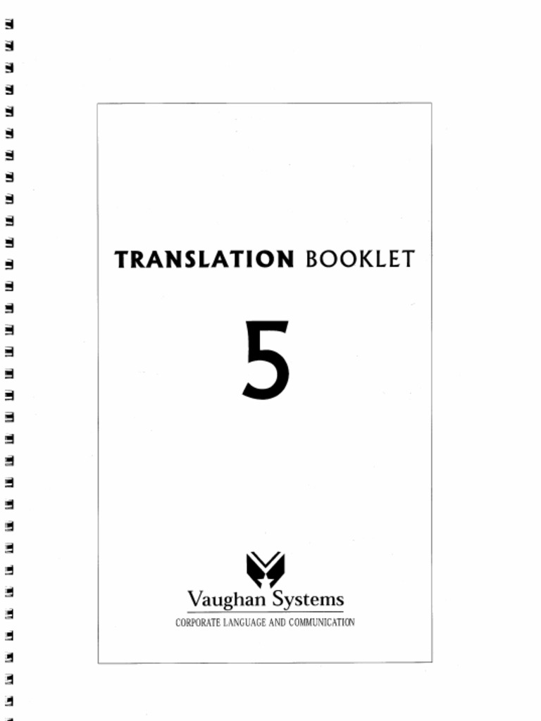 Vaughan System Translation Booklet 5 by SINGKENKEN | PDF