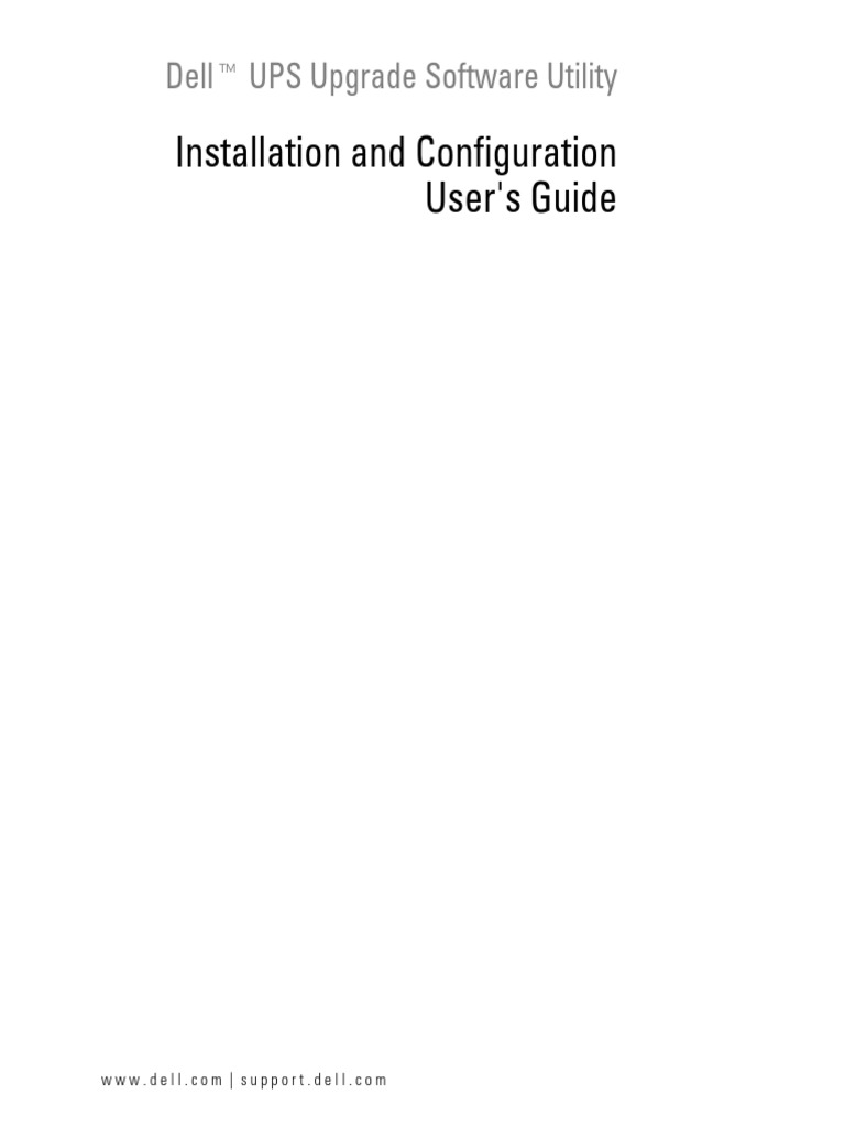 Installation and Configuration User's Guide: Dell T UPS Upgrade ...