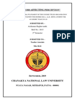 "Factors Affecting Perception": Chanakya National Law University