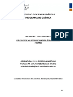 DOCUMENTO DE ESTUDIO No. 5. CALCULOS DE PH DE ACIDOS Y BASES FUERTES