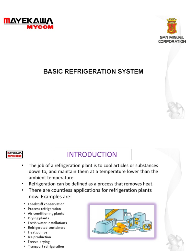 Basic Refrigeration PDF Refrigeration Evaporation