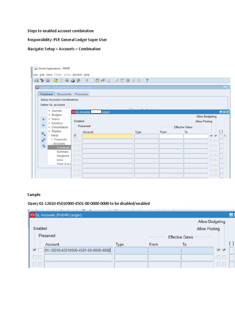 How To Enabled Account Combination | PDF