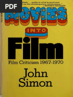 Movies Into Film - Film Criticism, 1967-1970 - Simon, John Ivan | PDF