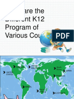 Compare The Different K12 Program of Various Countries