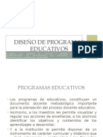 Diseño de Programas Educativos 2018