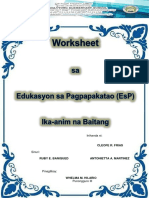 Worksheet Sa ESP 6 PDF