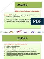 Lesson 2: Curriculum and Different Points of View of Curriculum Lesson 2