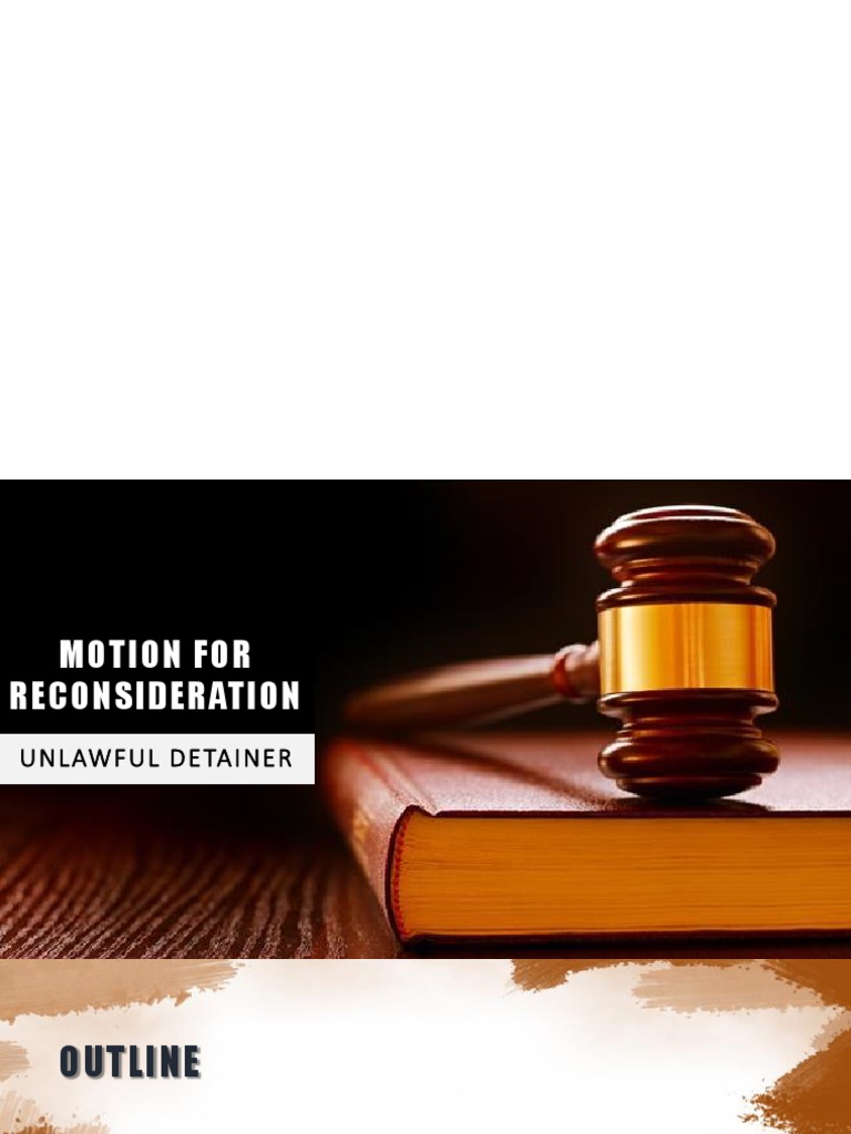 Motion For Reconsideration Unlawful Detainer PDF Summary Judgment