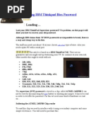 Hacking IBM Thinkpad Bios Password
