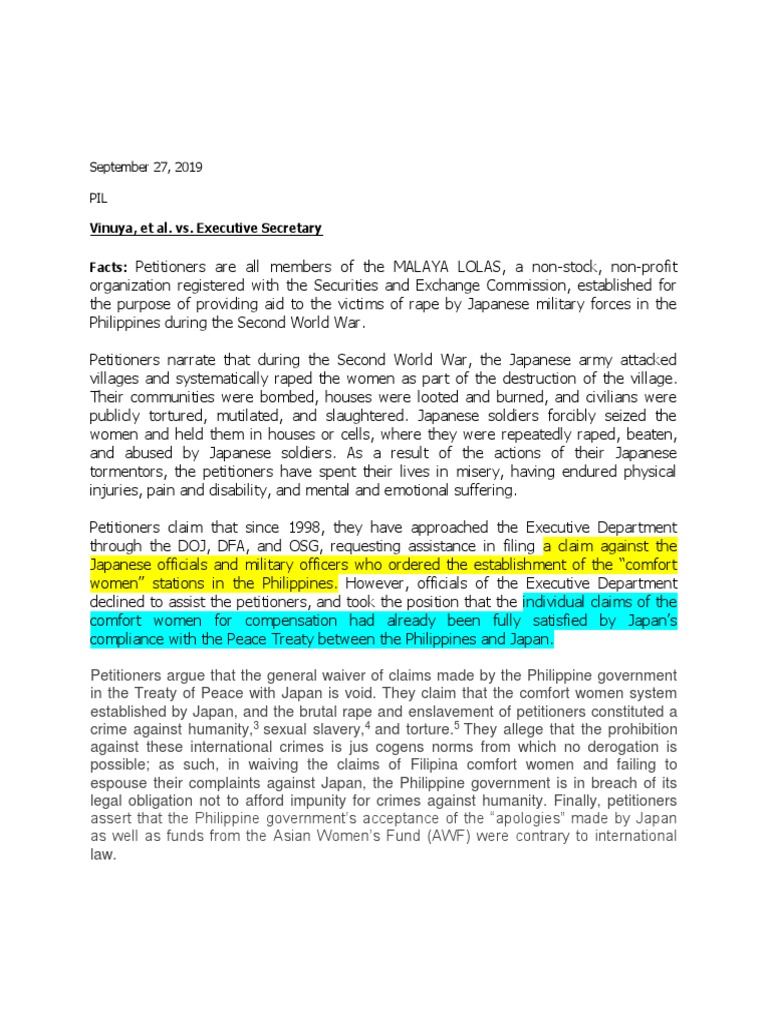 Vinuya vs executive secretary pdf rape treaty