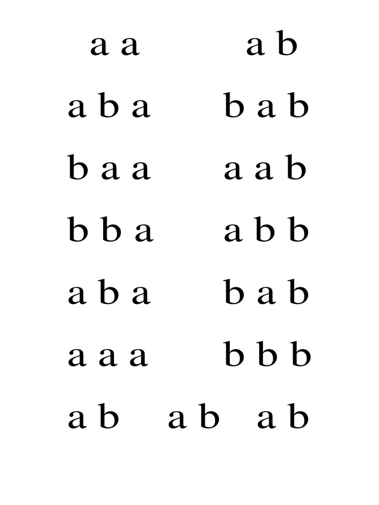Alphabet Sequence Patterns Document | PDF