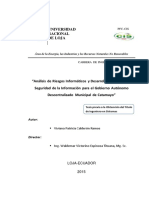 Análisis de Riesgos y Plan de Seguridad para el GAD Municipal de Catamayo