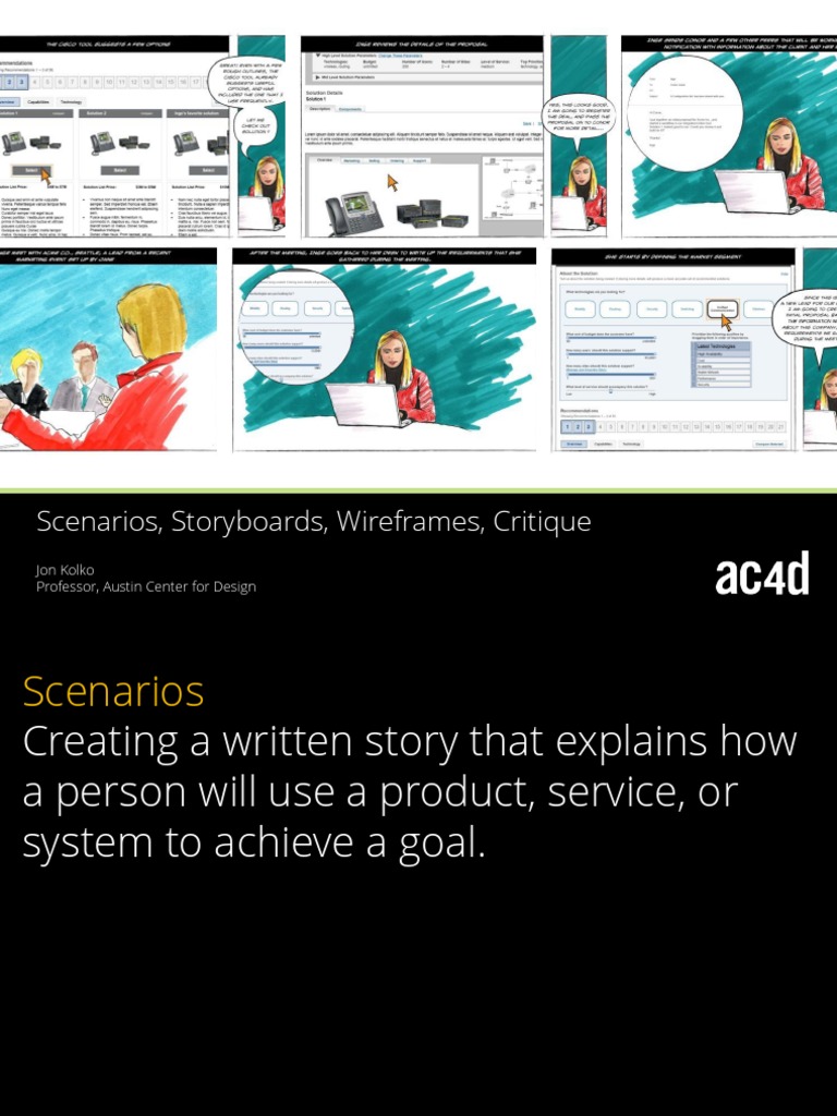 AC4D Designlibrary Scenarios Usecases Wireframes Critique | PDF ...