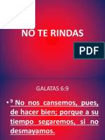 NO TE RINDAS