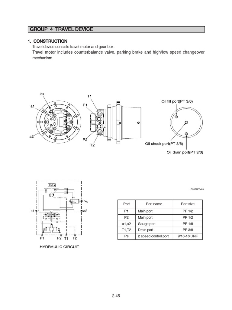 Hydraulic Travel Motor Mechanism Overview | PDF | Valve | Machines