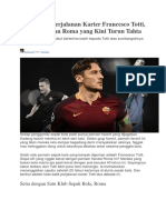 Kilas Balik Perjalanan Karier Francesco Totti