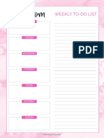 Weekly To Do Printable