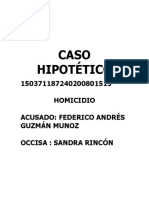 Caso Hipotetico - Homicidio Sandra Rincon PDF