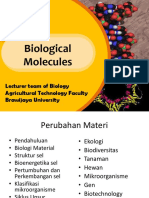 Biological Molecules: Lecturer Team of Biology Agricultural Technology Faculty Brawijaya University