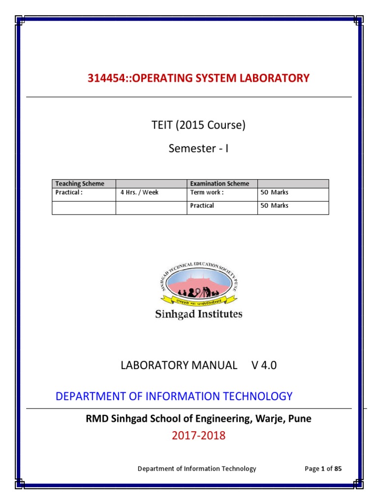 Operating System Laboratory Manual | PDF | Thread (Computing) | Command ...