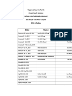 FYRC Schedule