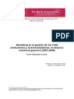 Marketing en La Gestión de Las Productoras y Comercializadoras: El Emporio Comercial Gamarra (2007-2009)