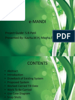 E-Mandi: Project Guide: S.B.Patil Presented By: Kavita.M.H, Megha.B.H