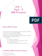 Unit - I - ARM Processor - Dr. M. R. Arun