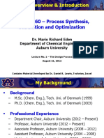 CHEN 4460 - Process Synthesis, Simulation and Optimization