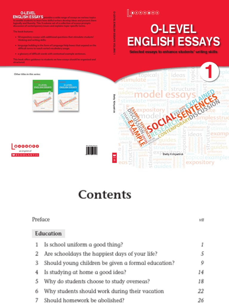 o level english essay sample