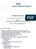 SPSS Tutorial by Dr. Rahul Kulkarni