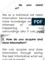Why Do You Need Information?