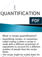 Recipe Quantification