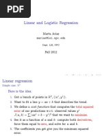 Linear and Logistic Regression: Marta Arias Marias@lsi - Upc.edu