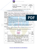 Crypto Syllabus