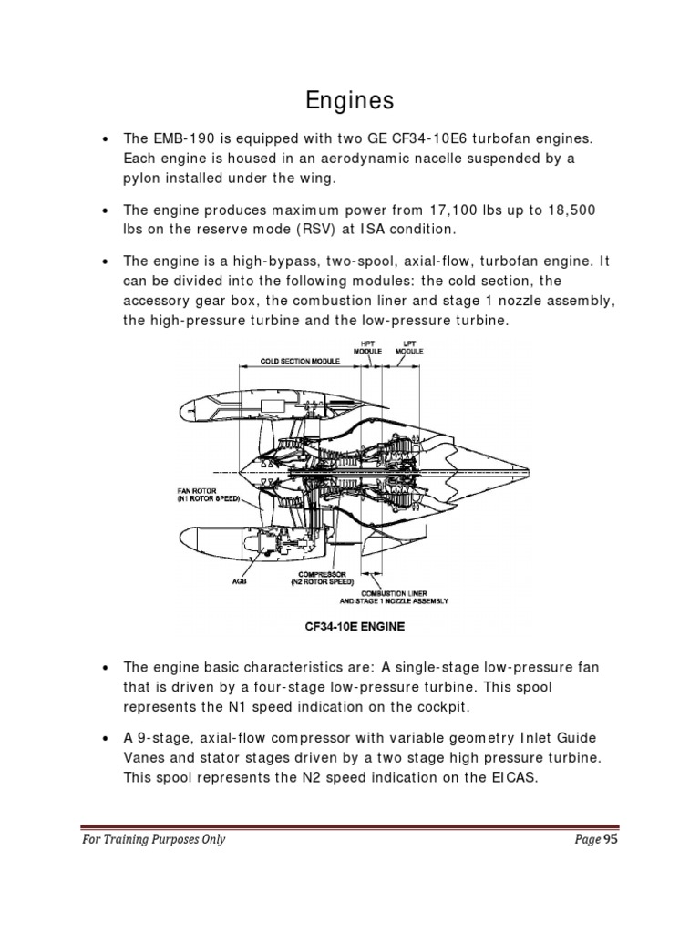 EMB-190 Engine Specifications and Control | PDF | Engines | Machines