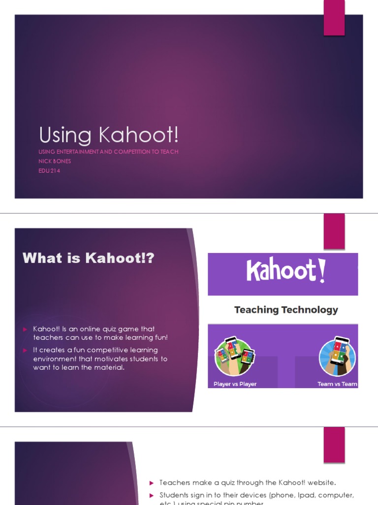 Kahoot Powerpoint PDF