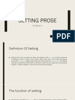 Setting Prose: by Group 4
