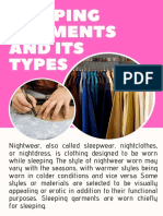 Sleeping Garments and Its Types