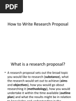 How To Write Research Proposal