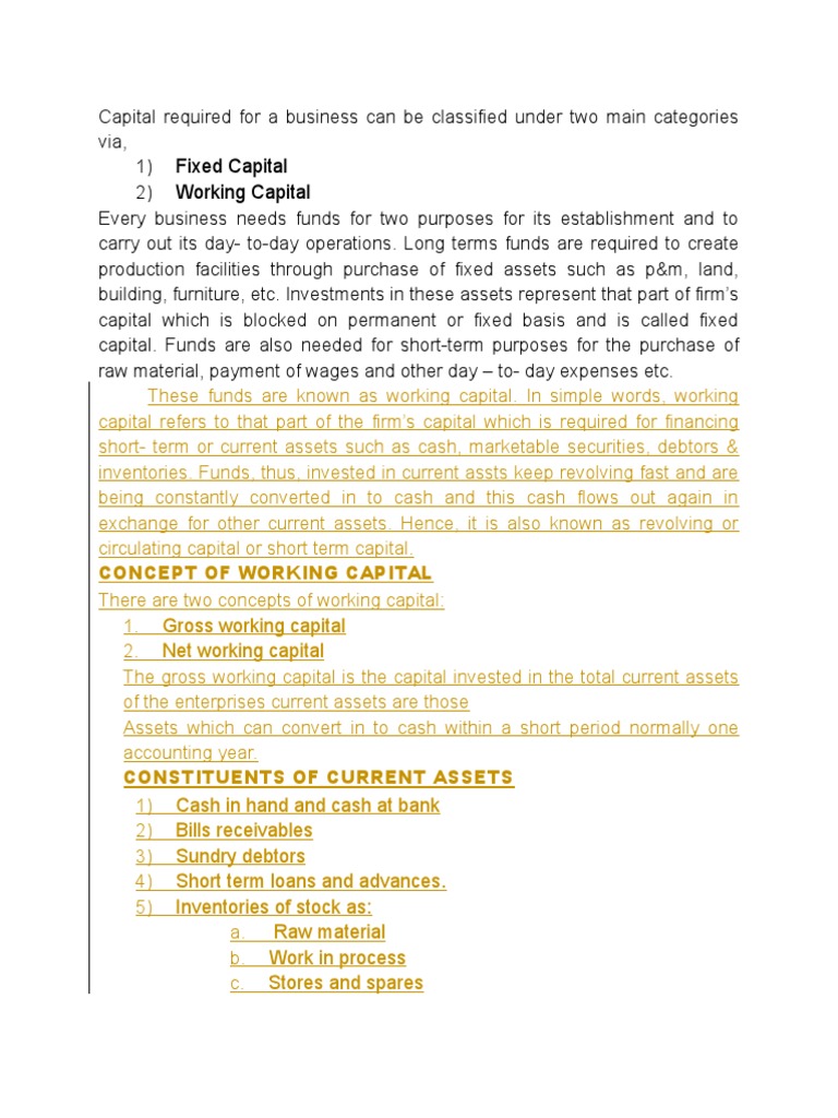 Understanding Working Capital A Comprehensive Breakdown of Fixed