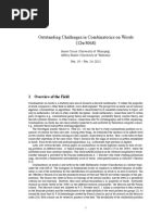 Outstanding Challenges in Combinatorics On Words (12w5068) : 1 Overview of The Field