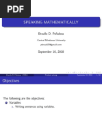 Lecture 2 Speaking Mathematically PDF