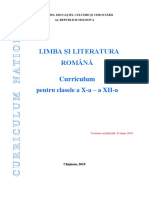 Ro umrriculum Limba Si Literatura Romana Liceu 2019-06-24