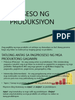 Proseso NG Produksiyon - Ekonomiks