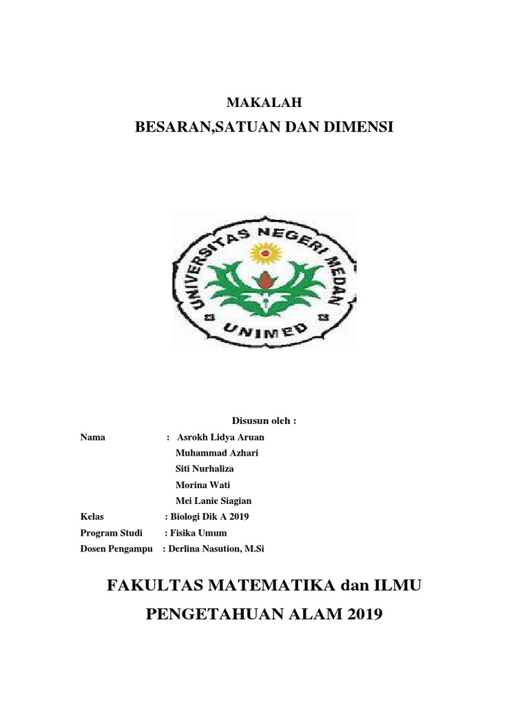 Makalah Besaran Satuan Dan Dimensi