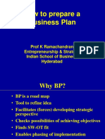 How To Prepare A Business Plan: Prof K Ramachandran Entrepreneurship & Strategy Indian School of Business Hyderabad
